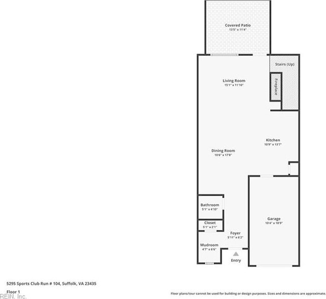5295 Sports Club Run Unit 104, Suffolk, VA 23435 - floor plan
