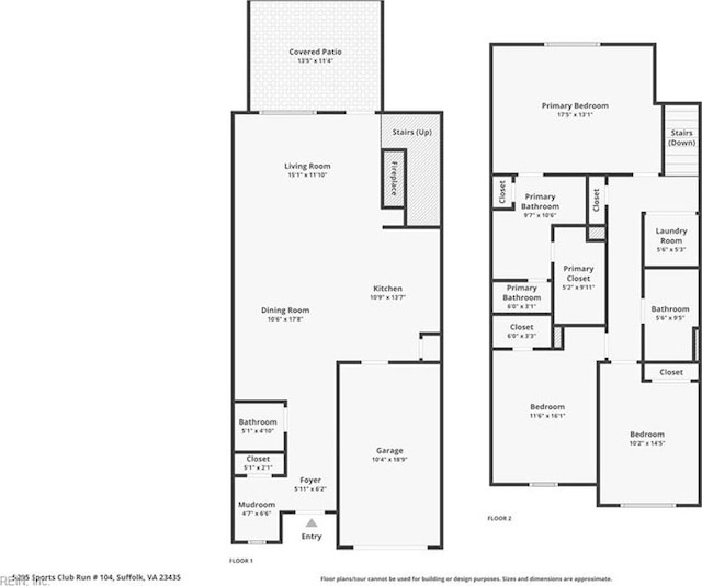 5295 Sports Club Run Unit 104, Suffolk, VA 23435 - plan