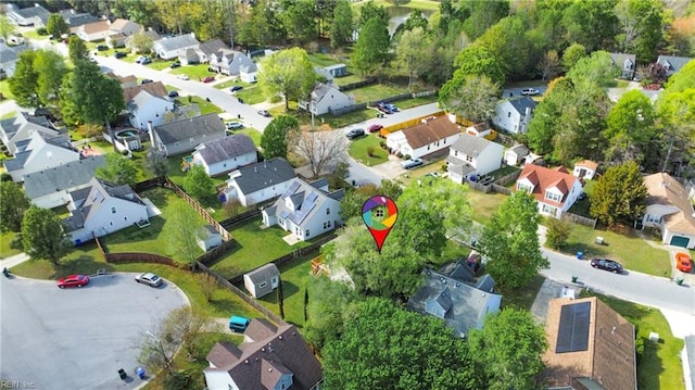 birds eye view of property featuring a residential view
