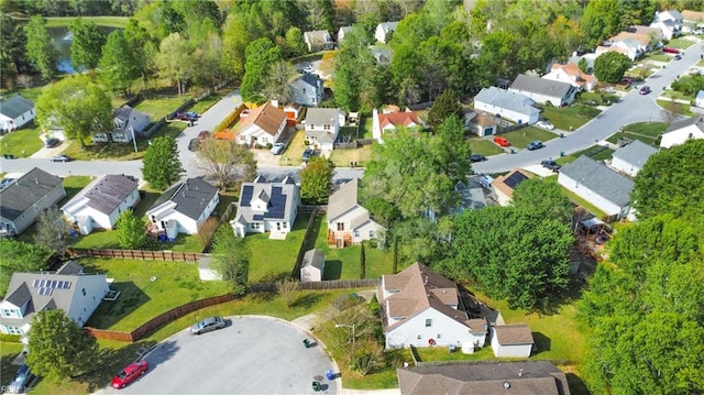 bird's eye view featuring a residential view