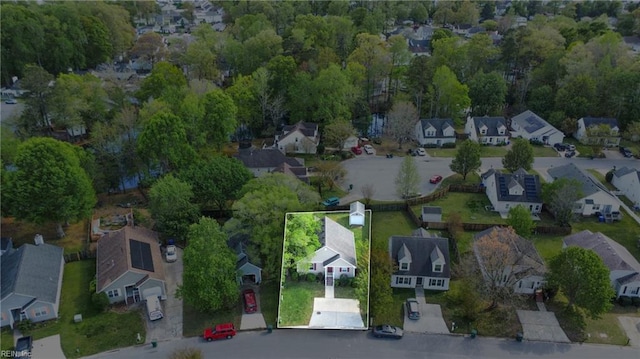 bird's eye view featuring a residential view