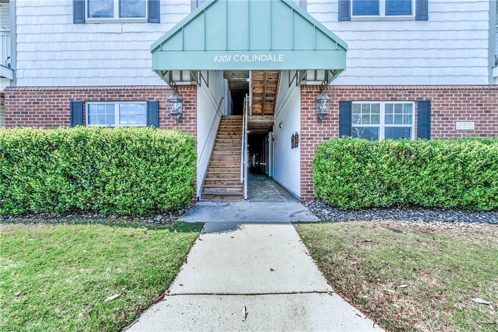 4308 Colindale Rd Unit 103, Chesapeake, VA 23321 - view of exterior entry with brick siding
