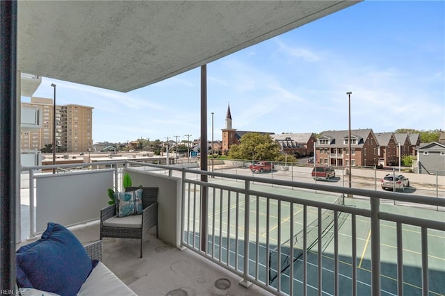balcony with a residential view