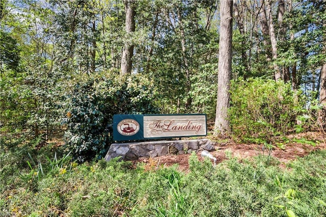 view of community sign