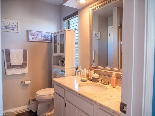 4734 Kempsville Greens Pkwy, Virginia Beach, VA 23462 - bathroom with visible vents, toilet, vanity, and baseboards