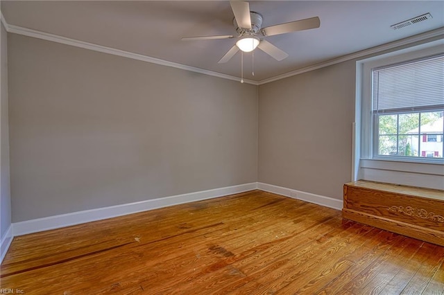 217 Hurley Ave, Newport News, VA 23601 - spare room featuring wood finished floors, baseboards, ornamental molding, and visible vents