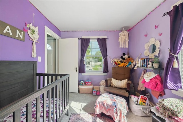 bedroom with carpet floors