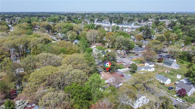 birds eye view of property with a residential view