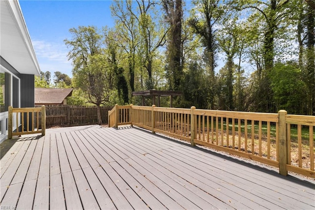 view of wooden terrace