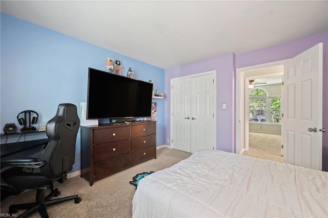 943 Tabb Lakes Dr, Yorktown, VA 23693 - bedroom featuring a closet, baseboards, and carpet floors