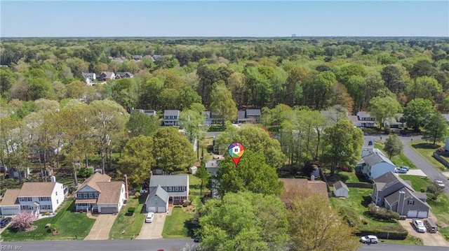 943 Tabb Lakes Dr, Yorktown, VA 23693 - bird's eye view with a forest view and a residential view