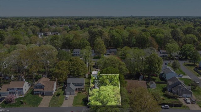 943 Tabb Lakes Dr, Yorktown, VA 23693 - bird's eye view featuring a wooded view and a residential view