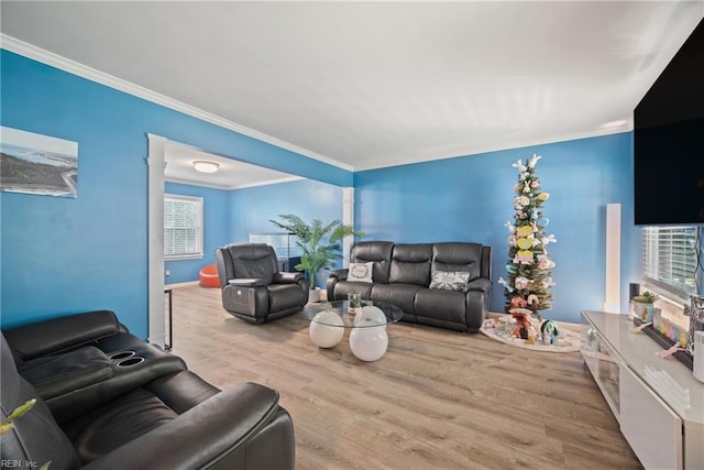 943 Tabb Lakes Dr, Yorktown, VA 23693 - living area featuring crown molding and wood finished floors