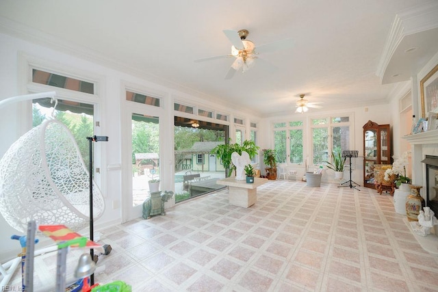 sunroom / solarium with a wealth of natural light
