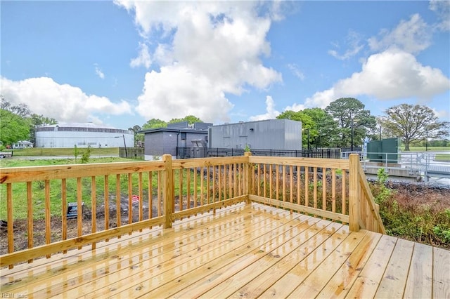 wooden deck with fence