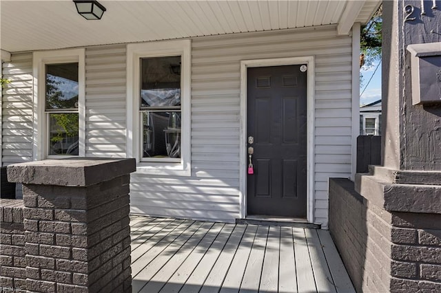 view of doorway to property