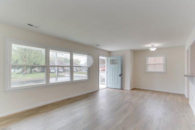 1793 Old Buckroe Rd, Hampton, VA 23664 - spare room featuring light wood-style flooring, baseboards, and visible vents