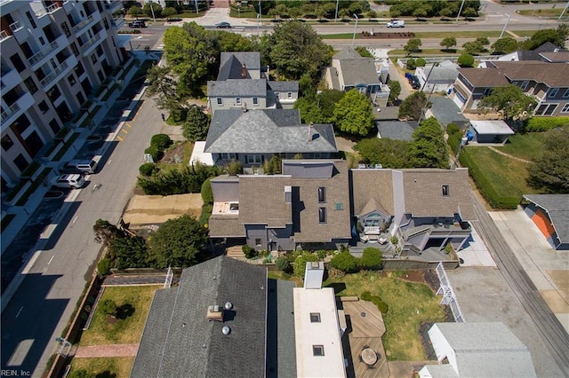 drone / aerial view with a residential view