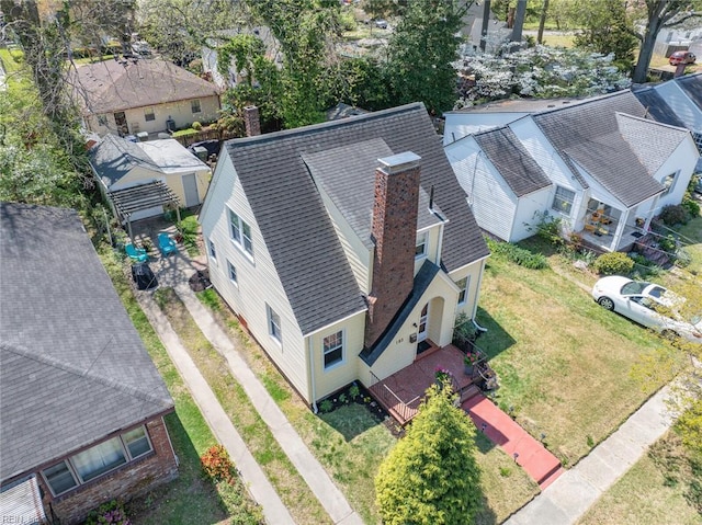 bird's eye view featuring a residential view