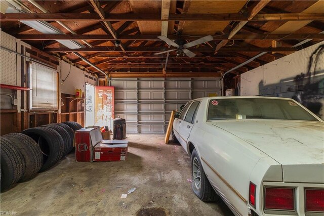 116 Twin Oaks Dr, Hampton, VA 23666 - garage featuring ceiling fan