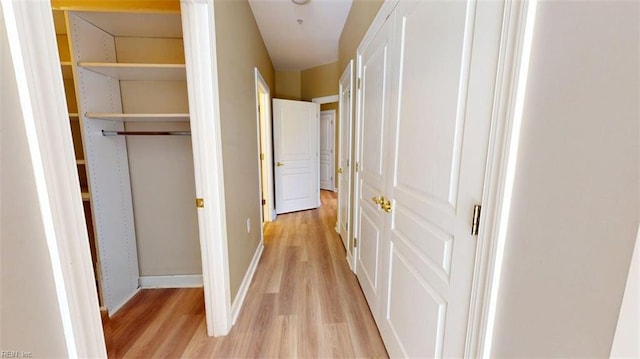 301 Brooke Ave Unit 105, Norfolk, VA 23510 - hallway featuring light wood-style flooring and baseboards