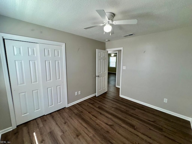 3216 Winterberry Ct, Virginia Beach, VA 23453 - unfurnished bedroom featuring a textured ceiling, wood finished floors, baseboards, and visible vents