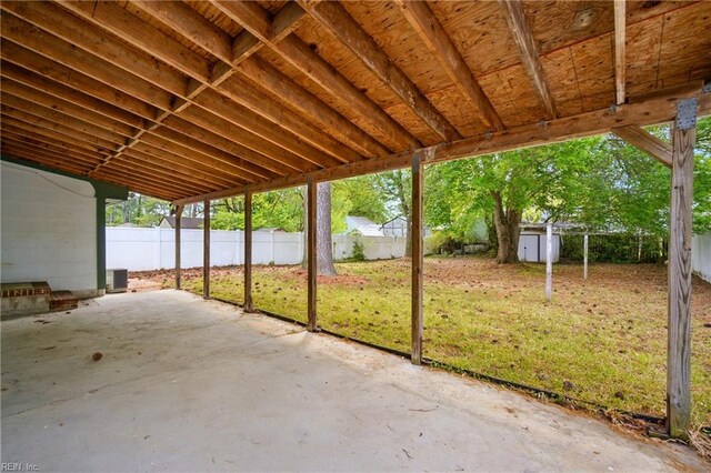 6525 Cabot Ave, Norfolk, VA 23502 - view of patio featuring central AC and fence