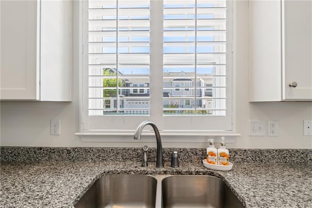 209 Cobblestone Reach Reach, Suffolk, VA 23435 - room details with stone counters, a sink, and white cabinets