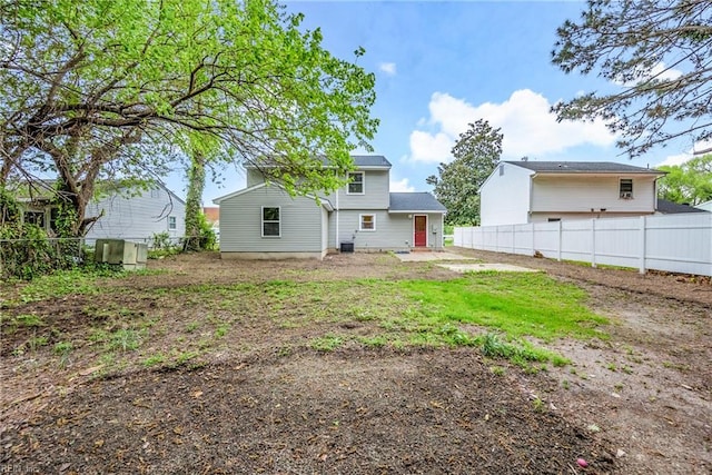 105 Ireland St, Hampton, VA 23663 - rear view of house featuring central air condition unit and fence