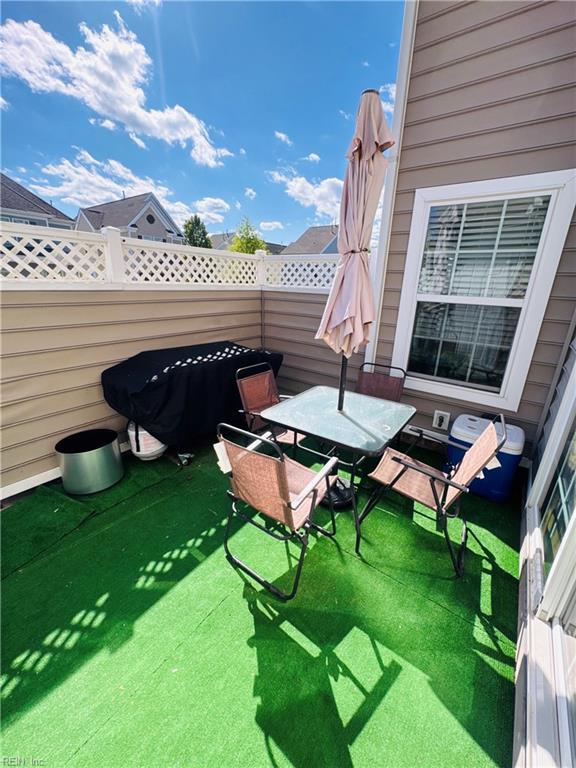 view of patio featuring fence private yard