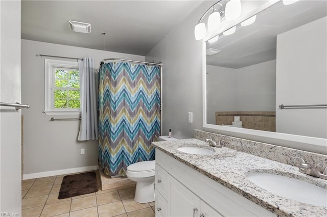 78 Kendall Dr, Newport News, VA 23601 - full bathroom with toilet, tile patterned floors, a sink, and visible vents