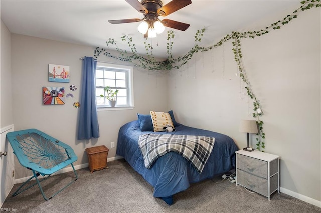 78 Kendall Dr, Newport News, VA 23601 - bedroom with carpet flooring, baseboards, and ceiling fan