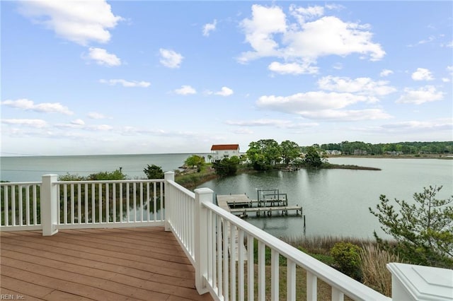 89 Sandy Bay Dr, Poquoson, VA 23662 - wooden deck with a water view
