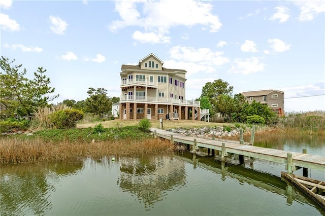 89 Sandy Bay Dr, Poquoson, VA 23662 - view of dock with a water view