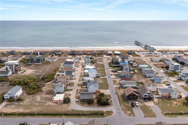206 E Palmetto St, Kill Devil Hills, NC 27948 - aerial view with a water view, a residential view, and a view of the beach