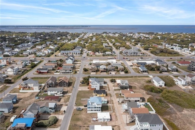 206 E Palmetto St, Kill Devil Hills, NC 27948 - birds eye view of property featuring a water view and a residential view