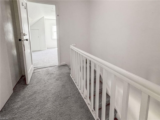 corridor with carpet floors