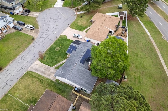 aerial view with a residential view