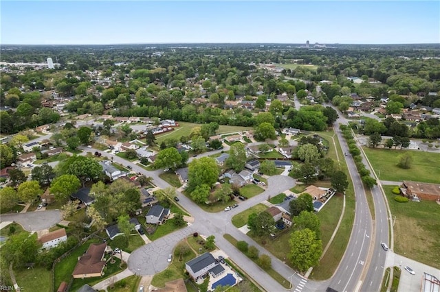 bird's eye view with a residential view