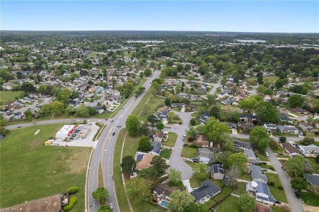 aerial view with a residential view