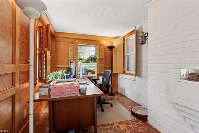 24 Holly Dr, Newport News, VA 23601 - office area with brick wall