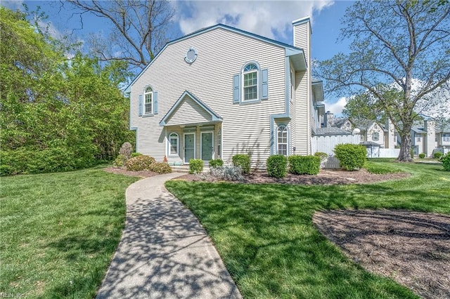 5201 Bardith Cir, Virginia Beach, VA 23455 - view of front of property with a chimney