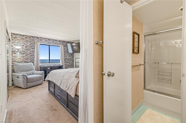 3300 Ocean Shore Ave Unit 503, Virginia Beach, VA 23451 - bedroom with ensuite bath and a textured ceiling