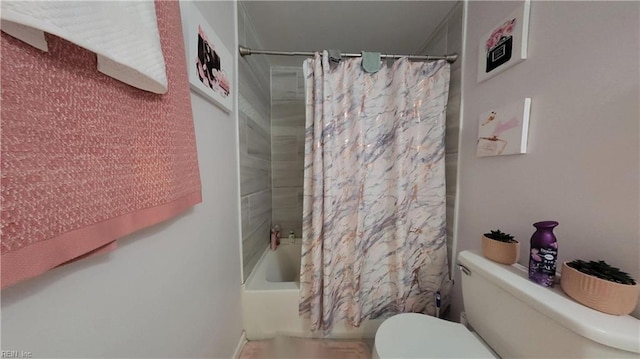 7045 Doummar Dr, Norfolk, VA 23518 - bathroom with toilet and shower / bath combo