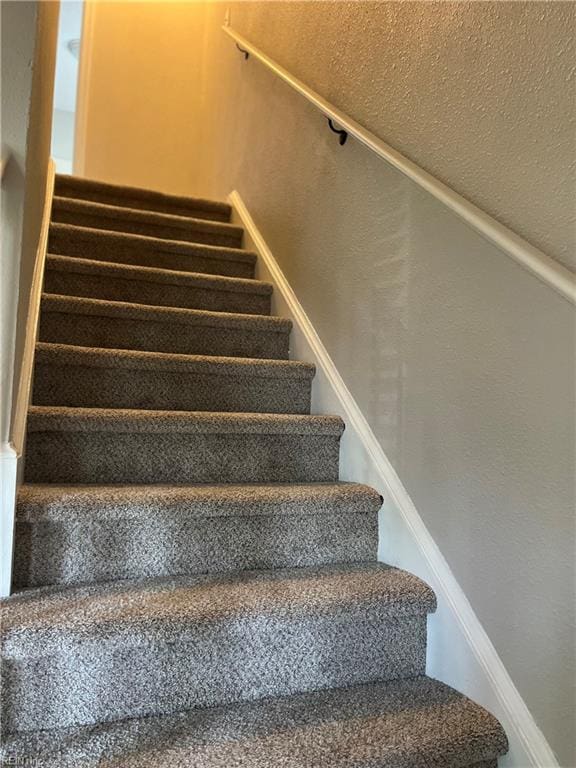 420 Cottonwood St, Newport News, VA 23608 - stairs with a textured wall