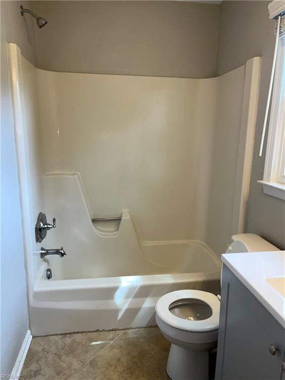 420 Cottonwood St, Newport News, VA 23608 - bathroom featuring toilet, tile patterned flooring, vanity, and shower / bathing tub combination