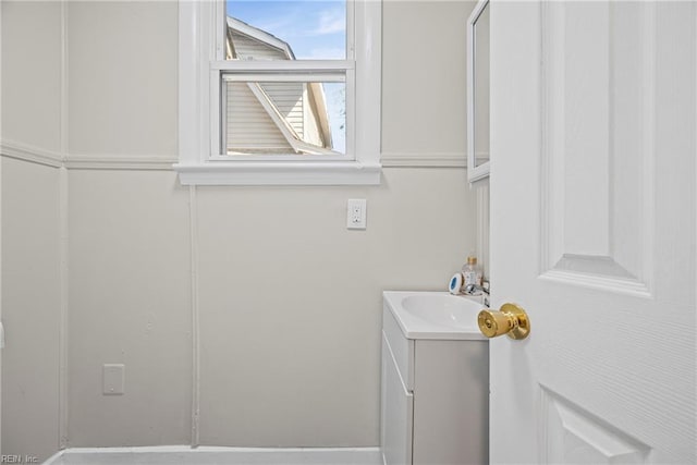 bathroom featuring vanity
