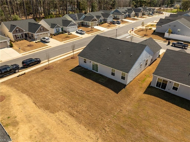aerial view with a residential view