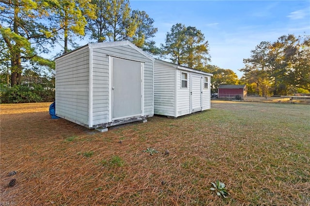 view of shed