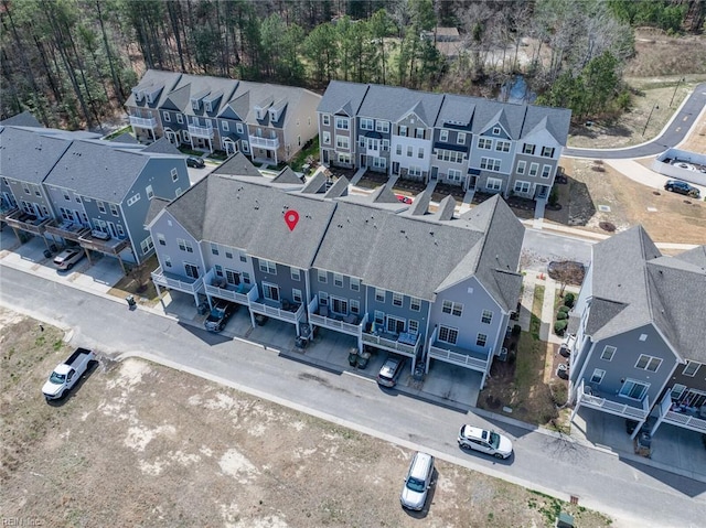 drone / aerial view with a residential view